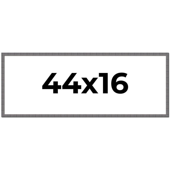 44x16 Frame Blue Kingsley Pewter Solid Wood Picture Frame Width 0.75 Inches |Interior Depth 0.5