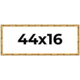 thumbnail image 1 of 44x16 Frame Gold Bamboo Solid Wood Picture Frame | 1 Inch Moulding Width | Interior Frame Depth, 1 of 8