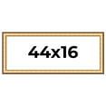 thumbnail image 1 of 44x16 Frame Gold Plein Aire Solid Wood Picture Frame Width 2 Inches | Interior Frame Depth 0.5, 1 of 8