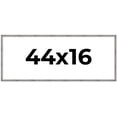 thumbnail image 1 of 44x16 Frame Silver Grey Distressed Solid Wood Picture Frame | 0.75 Inch Moulding Width | Interior, 1 of 8