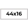 thumbnail image 1 of 44x16 Frame Silver Inner Slope Bevel Picture Frame | 1 Inch Moulding Width | 0.75 Inch Rabbet Depth, 1 of 8