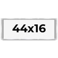 thumbnail image 1 of 44x16 Frame Silver Whitewashed Wood Grain Solid Wood Shadow Box | 0.75 Inch Moulding Width | 0.75, 1 of 8
