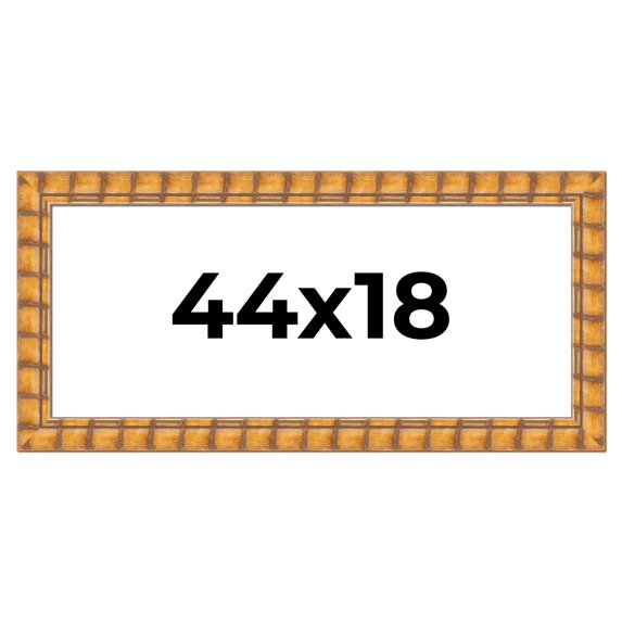 44x18 Frame Beige Real Wood Picture Frame Width 3 inches | Interior Frame Depth 0.5 inches |