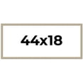 thumbnail image 1 of 44x18 Frame Grey Solid Wood Picture Frame Width 1 Inches | Interior Frame Depth 0.5 Inches |, 1 of 8