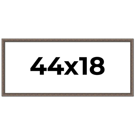 44x18 Frame Silver Real Wood Picture Frame Width 1.25 Inches | Interior Frame Depth 0.5 Inches |