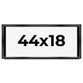 thumbnail image 1 of 44x18 Shadow Box Frame Black | 1.25 inches Deep Real Wood Contemporary Shadowbox Display Frame | UV, 1 of 8
