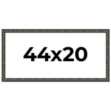 44x20 Frame Black-Brown Medieval Solid Wood Picture Frame | 1.5 Inch Moulding Width | Gotham