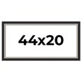 thumbnail image 1 of 44x20 Frame Black Real Wood Picture Frame Width 2.25 Inches | Interior Frame Depth 0.5 Inches |, 1 of 8