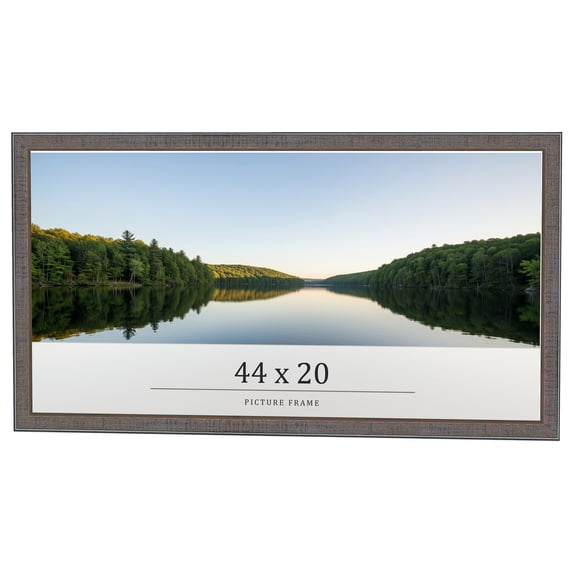 44x20 Frame Blue Kingsley Pewter Solid Wood Picture Frame Width 0.75 Inches |Interior Depth 0.5