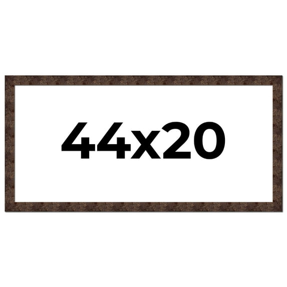 44x20 Frame Brown Burl Real Wood Picture Frame Width 1.625 Inches | Interior Frame Depth 0.5 Inches