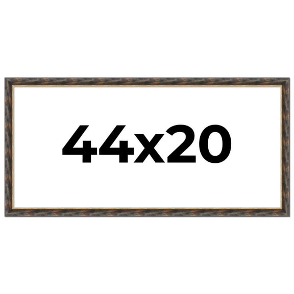 44x20 Frame Gold Real Wood Picture Frame Width 1.5 inches | Interior Frame Depth 0.5 inches |