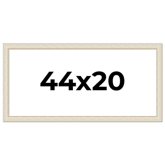 44x20 Frame White Real Wood Picture Frame Width 1.75 inches | Interior Frame Depth 0.5 inches |