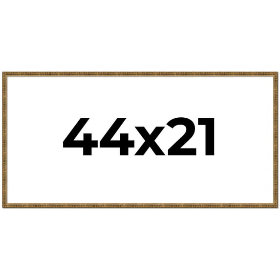 44x21 Frame Gold Picture Frame - Complete Modern Photo Frame Includes UV Acrylic Shatter Guard