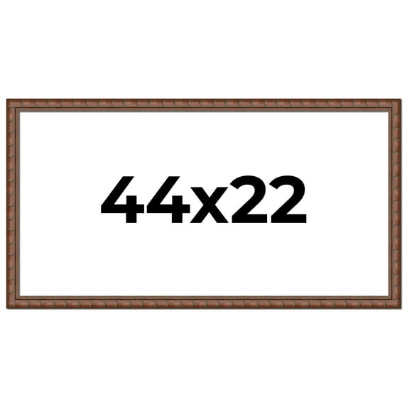 44x22 Dark Brown Bamboo Real Wood Picture Frame Width 1.5 inches | Interior Frame Depth 0.5 inches