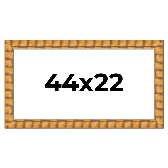 44x22 Frame Beige Real Wood Picture Frame Width 3 inches | Interior Frame Depth 0.5 inches |