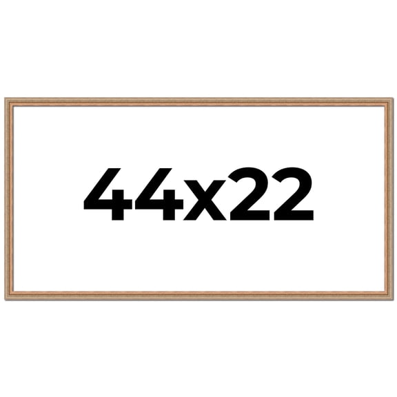 44x22 Frame Brown 60's Wooden Cabinet Solid Wood Picture Frame | 1 Inch Moulding Width | Complete
