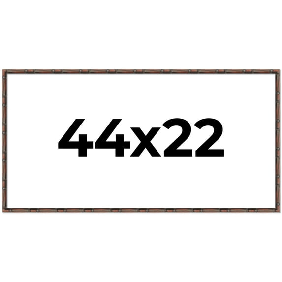 44x22 Frame Brown Bamboo with Dark Coffee/Walnut Finish | Solid Wood Picture Frame Width 0.75