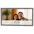 thumbnail image 1 of 44x22 Frame Silver Grey Distressed Solid Wood Picture Frame | 0.75 Inch Moulding Width | Interior, 1 of 8