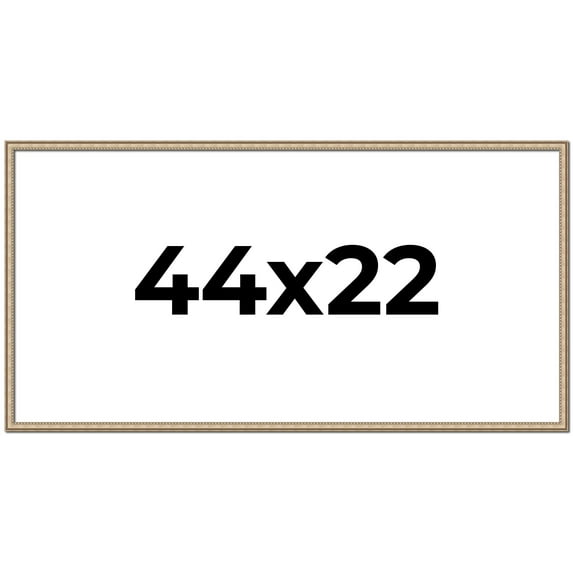 44x22 Frame Silver Real Wood Picture Frame Width 0.75 Inches | Interior Frame Depth 0.5 Inches |