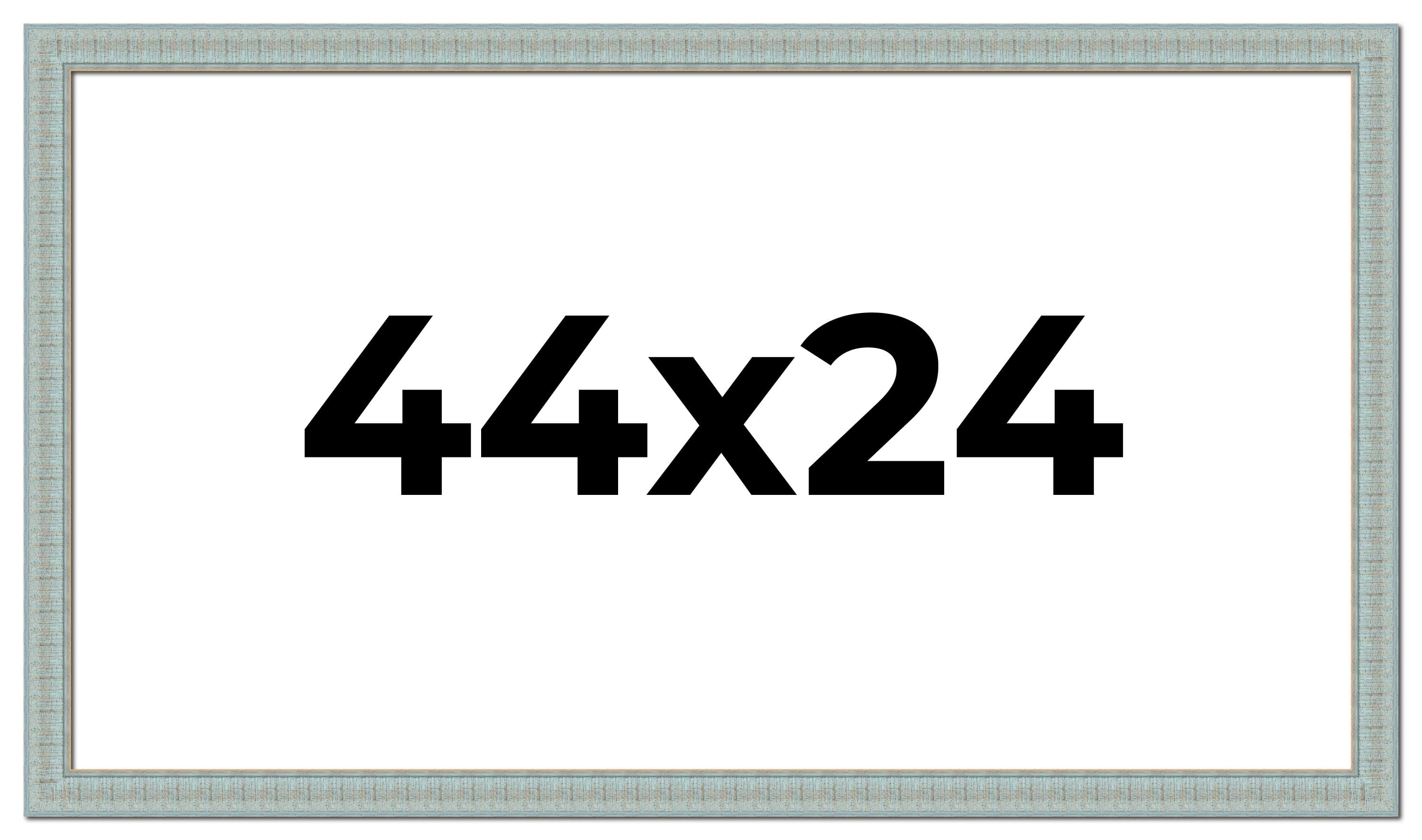 44x24 Frame Blue Teal Distressed Solid Wood Picture Frame | 1.625 Inch ...