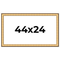 44x24 Frame Gold Plein Aire Solid Wood Picture Frame Width 2 Inches | Interior Frame Depth 0.5