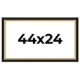 thumbnail image 1 of 44x24 Frame Gold Real Wood Picture Frame Width 2.25 Inches | Interior Frame Depth 0.5 Inches |, 1 of 8