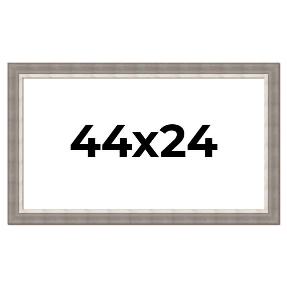 44x24 Frame Grey Real Wood Picture Frame Width 2.75 Inches | Interior Frame Depth 0.5 Inches |