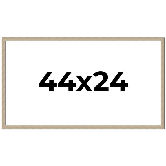 44x24 Frame Grey Solid Wood Picture Frame Width 1 Inches | Interior Frame Depth 0.5 Inches |