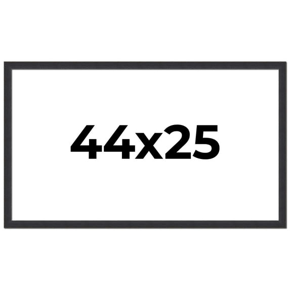44x25 Frame Black Real Wood Picture Frame Width 1.25 Inches | Interior Frame Depth 0.5 Inches |