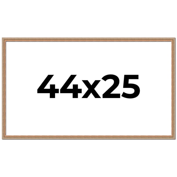 44x25 Frame Brown 60's Wooden Cabinet Solid Wood Picture Frame | 1 Inch Moulding Width | Complete