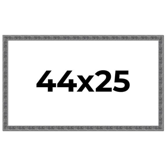 44x25 Frame Silver Black Rustic Sonoma Solid Wood Picture Frame | 1.5 Inch Moulding Width |