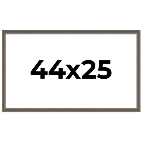 44x25 Frame Silver Real Wood Picture Frame Width 1.25 Inches | Interior Frame Depth 0.5 Inches |