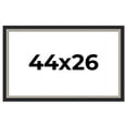 thumbnail image 1 of 44x26 Frame Black Real Wood Picture Frame Width 2.25 Inches | Interior Frame Depth 0.5 Inches |, 1 of 8