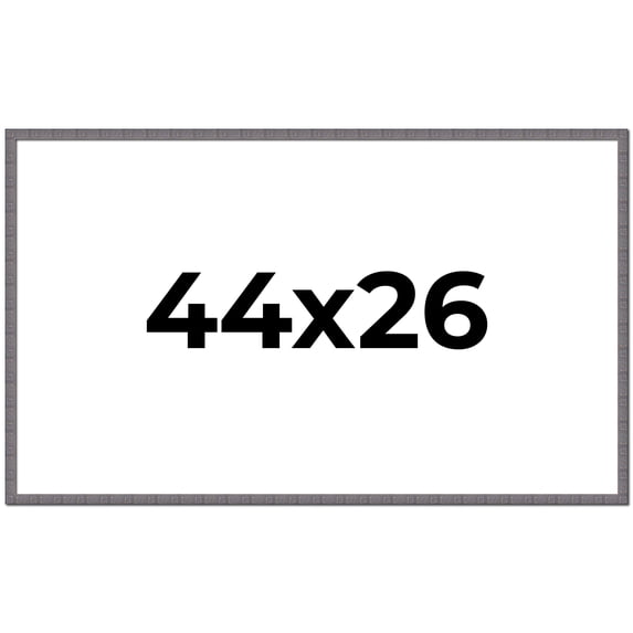 44x26 Frame Blue Kingsley Pewter Solid Wood Picture Frame Width 0.75 Inches |Interior Depth 0.5
