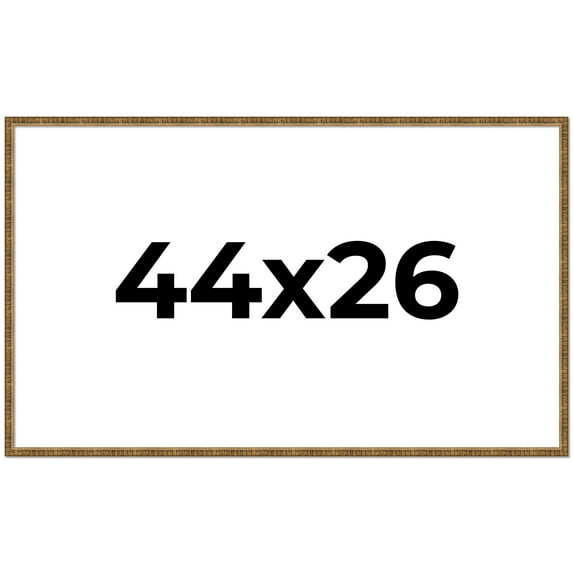 44x26 Frame Gold Kingsley Distressed Solid Wood Picture Frame Width 0.75 Inches | Interior Frame