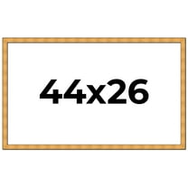 44x26 Frame Gold Rustic Solid Wood Picture Frame | 1.25 Inch Wide Moulding | Rustique Gold