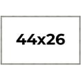 thumbnail image 1 of 44x26 Frame Silver Grey Distressed Solid Wood Picture Frame | 0.75 Inch Moulding Width | Interior, 1 of 8