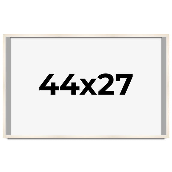 44x27 Frame White Wash Solid Wood Picture Frame | 0.75 Inch Moulding Width | Includes UV Acrylic