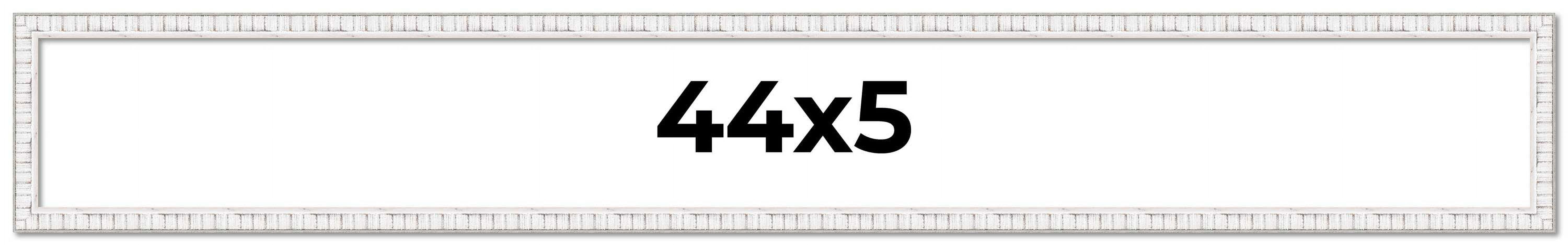 44x5 Frame White Scuffed Rustic Solid Wood Picture Frame | 0.75 Inch ...