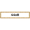 thumbnail image 1 of 44x8 Frame Gold Bamboo Picture Frame - Complete Modern Photo Frame Includes UV Acrylic Shatter, 1 of 8