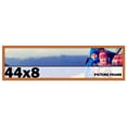 thumbnail image 1 of 44x8 Frame Honey Pecan Brown Picture Frame - Modern Photo Frame Includes UV Acrylic Shatter Guard, 1 of 8