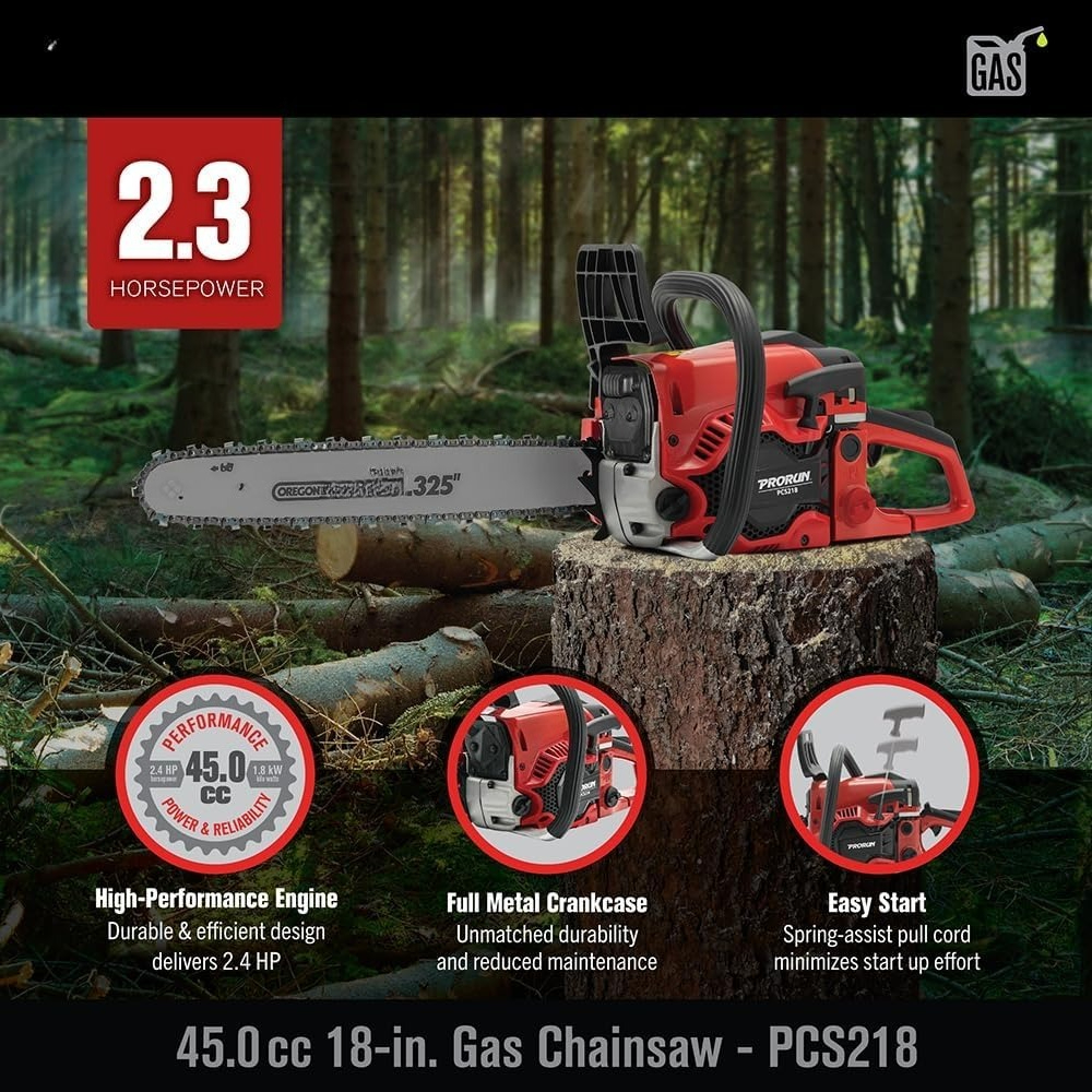 45.0cc 18-in -Powered 2-Cycle Chainsaw