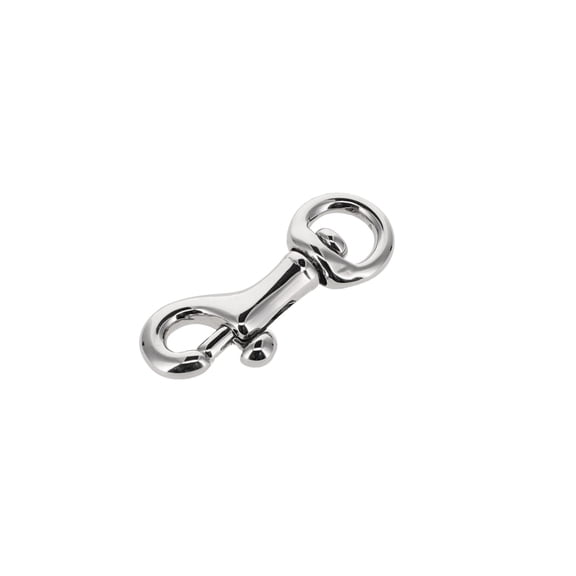 45 1/4" Nickel Plate, Swivel Bolt Snap, Solid Brass-LL
