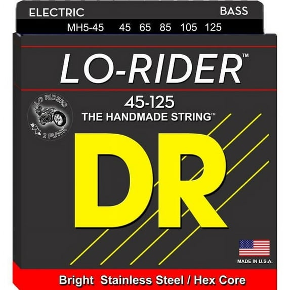 45-125 DR Strings Lo-Rider Stainless Steel Bass 5 String