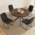 thumbnail image 1 of 45.3" Round Dining Table Set, Mid Century Modern Round Dining Table for 4 Person, with Steel Legs, Coffee Table for Kitchen Dining Room, Office, Save Space, 1 of 6