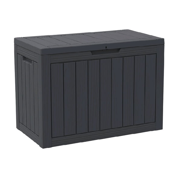 45/ 35 Gallon Resin Deck Box | Lockable Outdoor Storage Box for Patio Furniture, Pool Toys, Garden Tools, Pet Toys, and Supplies | Waterproof Outdoor Storage Box, Chest, Cabinet, Shelf, Box, Cabinet,