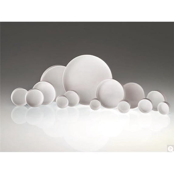 45-400 White Ribbed PP Unlined Cap - Pack of 2000
