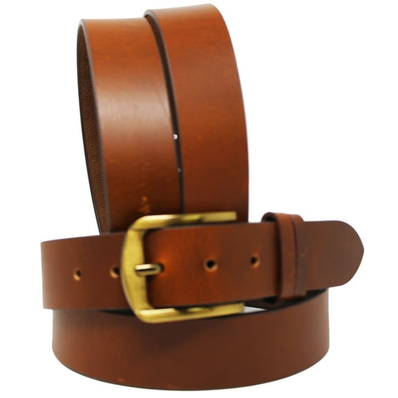 45-46   Men's Casual Jean Full-Grain Tan Leather Belt 26AB11TN