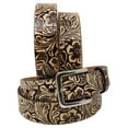 thumbnail image 1 of 45-46  Men's Western Rodeo Fashion Tooled Floral Genuine Leather Belt 2647RS, 1 of 3