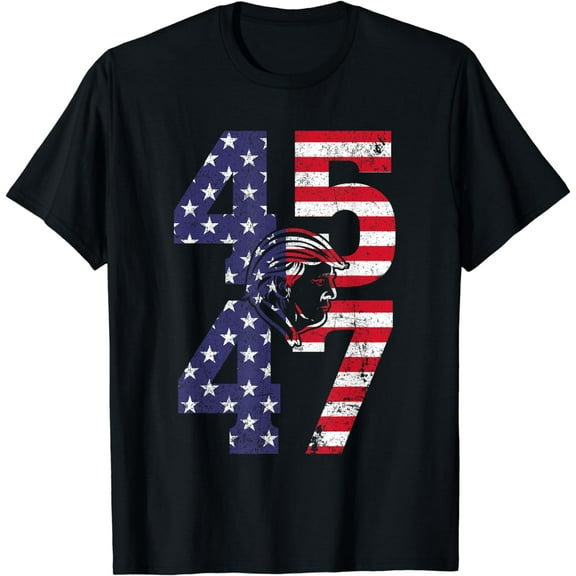45 47 We The People 2024 Stand With American Flag T-Shirt